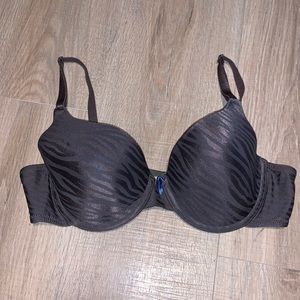 Zebra print Gray wired lightly padded bra 36C